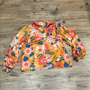 Pink Lily Multicolor Floral Top